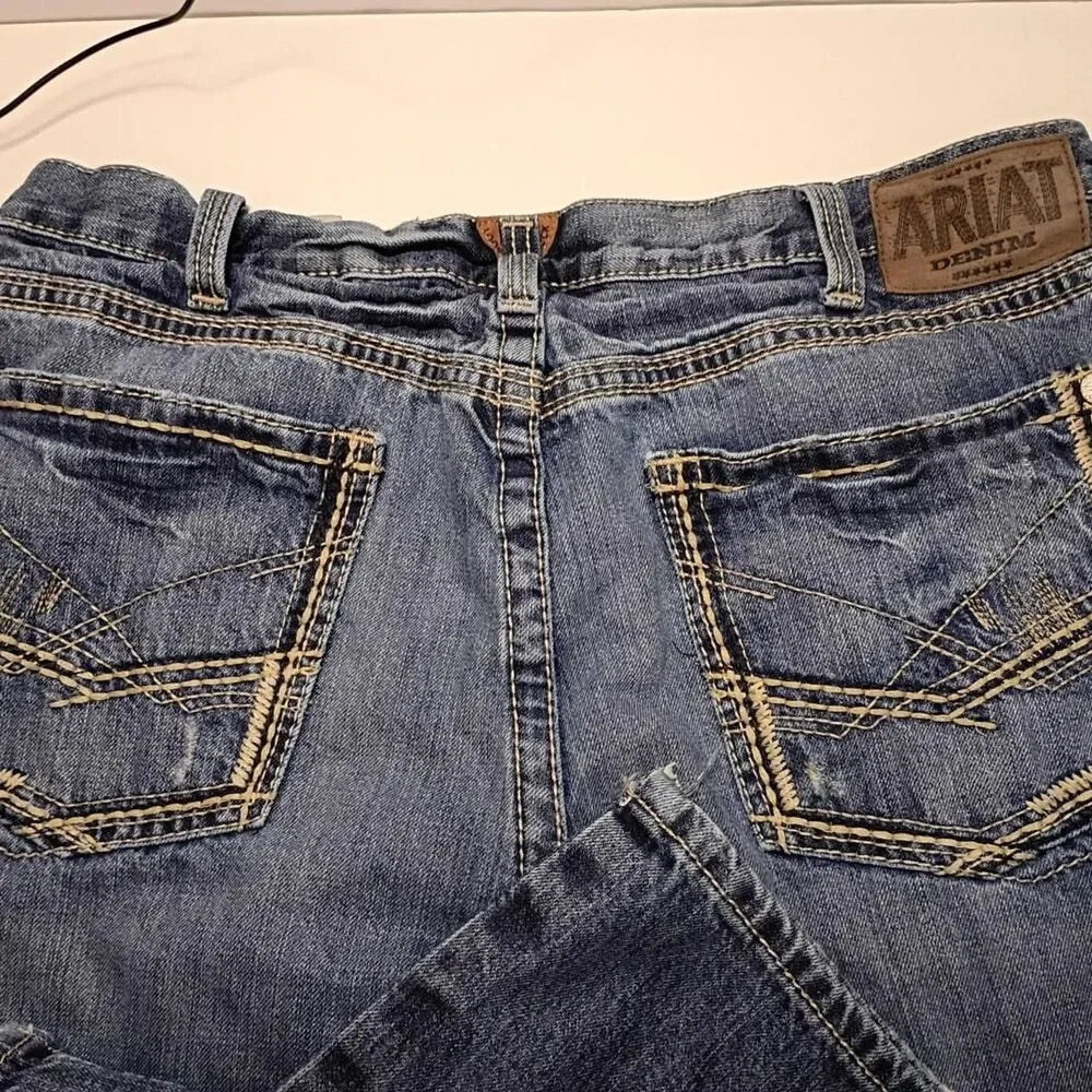 Ariat Men's Blue and Navy Jeans